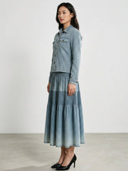 Plissé Casual Travel Skirt Set