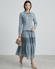Plissé Casual Travel Skirt Set