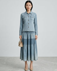 Plissé Casual Travel Skirt Set
