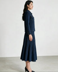 Plissé Casual Travel Skirt Set