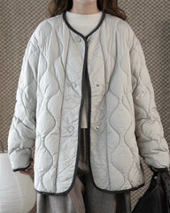 Premium Diamond-Quilted Jacket – Loose-Fit Designer Outerwear Women's