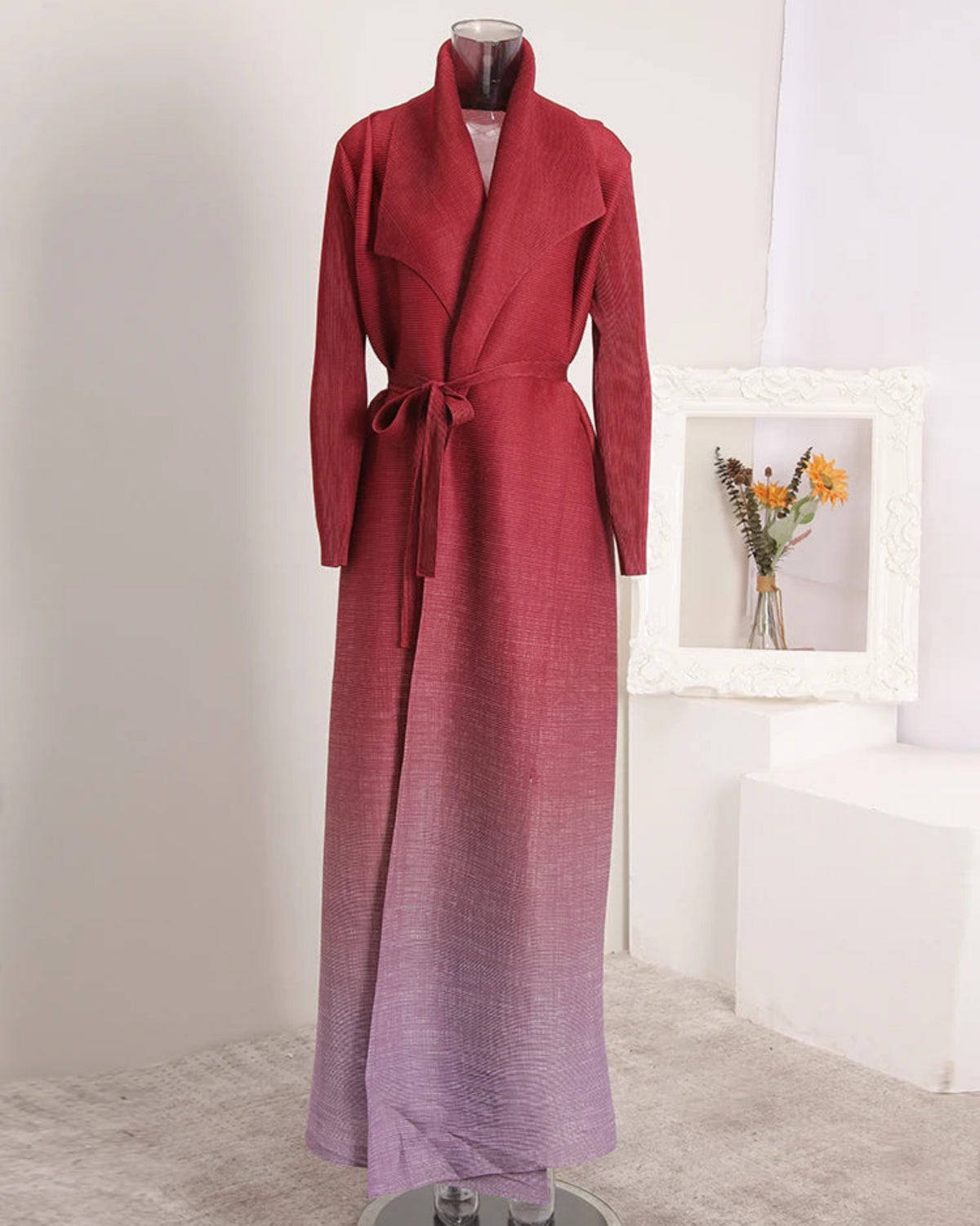 Premium Micro-Pleated Coat | HEYFANCYSTYLE