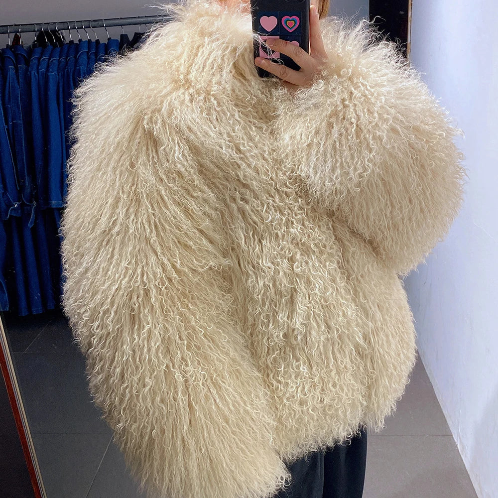 Premium Real Lamb Shearling Coat HEYFANCYSTYLE