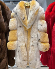 Luxury Full-Length Fox Fur Coat