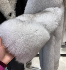 Luxury Full-Length Fox Fur Coat
