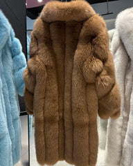 Luxury Full-Length Fox Fur Coat