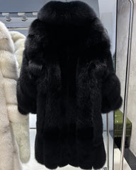 Luxury Full-Length Fox Fur Coat