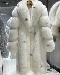 Luxury Full-Length Fox Fur Coat