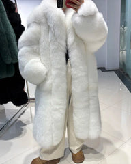 Luxury Full-Length Fox Fur Coat