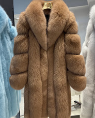 Luxury Full-Length Fox Fur Coat