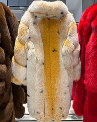 Luxury Full-Length Fox Fur Coat