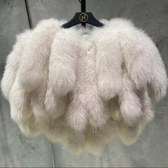 Genuine Fox Fur Tail Cape Wrap