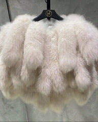 Genuine Fox Fur Tail Cape Wrap