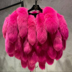 Genuine Fox Fur Tail Cape Wrap