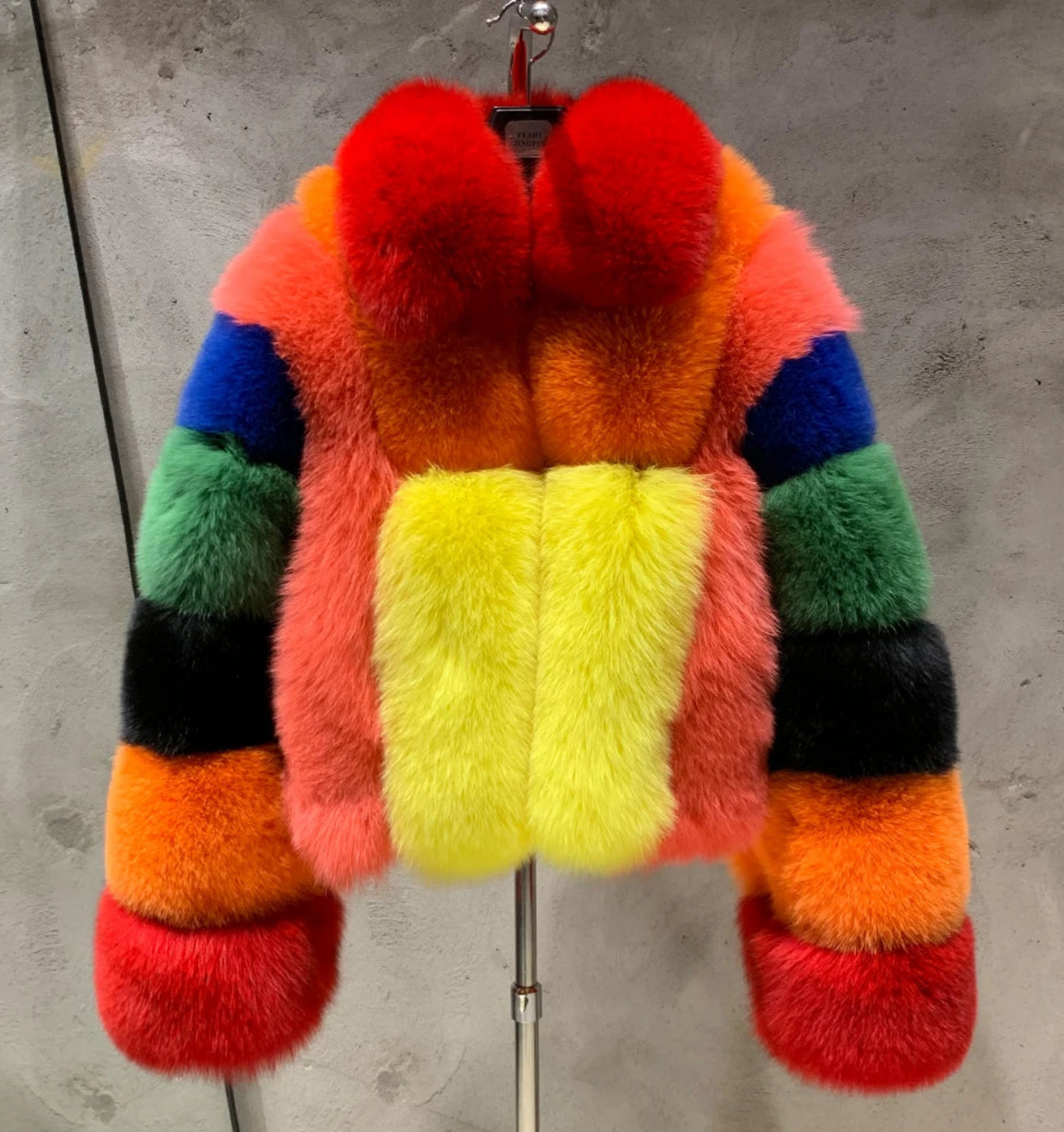 Real Fox Fur Jacket | Cropped Fox Fur | Bolero Jacket | Custom-Made | Short Coat | Red Fox Fur