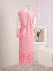 Truly Pleated Tank Top & Skirt