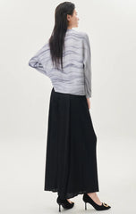 Luxury Micro-Pleated Knit Top