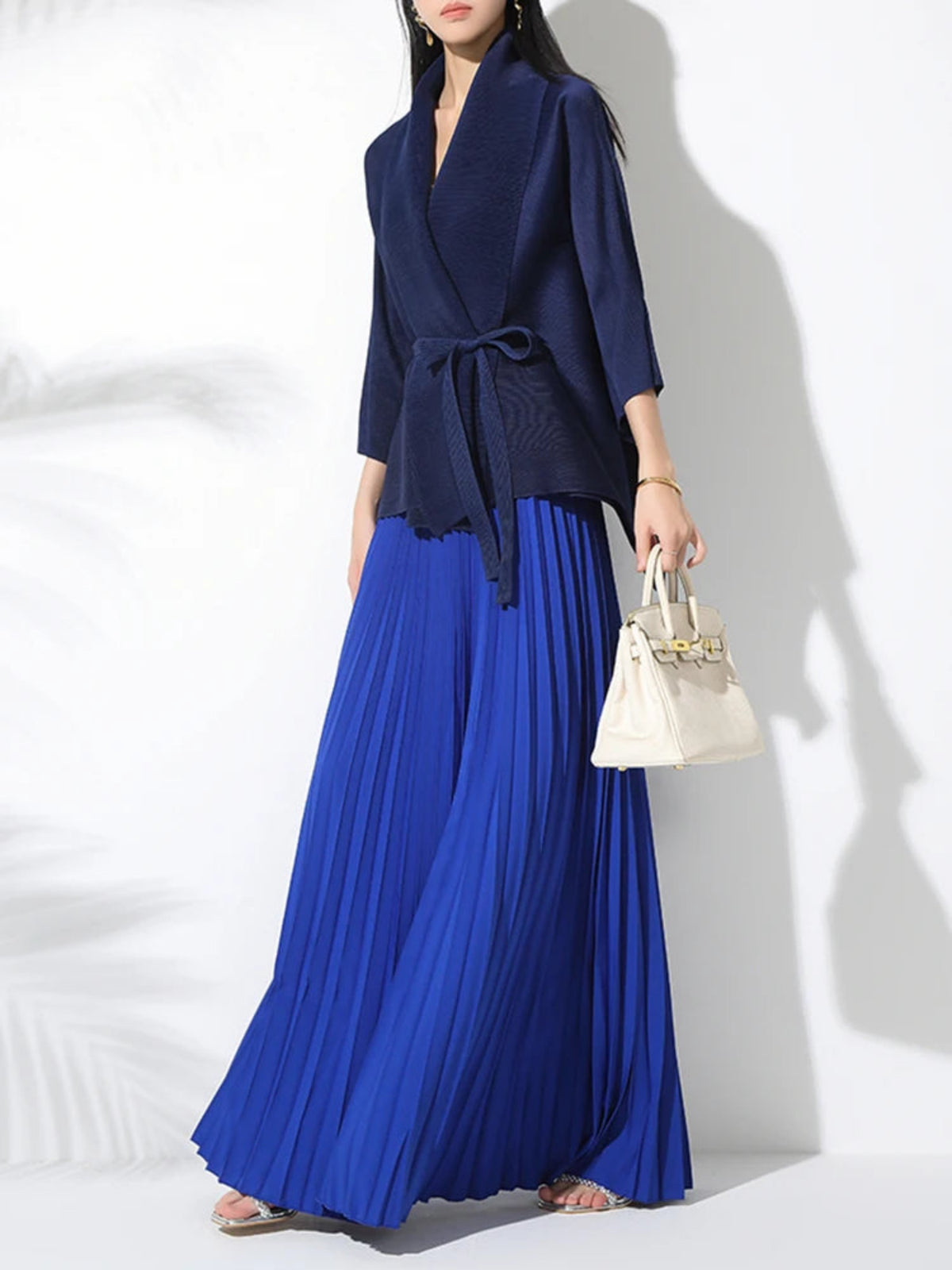 Couture Japanese Pleated Skirt & Top Set