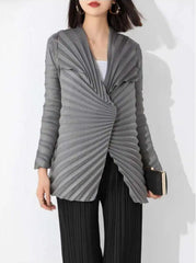 Luxury Plissé Pleat Cardigan