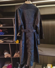 Luxury Crinkle Plissé Coat