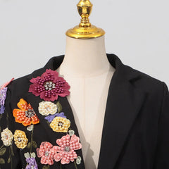 Elegant Bloom Embellished Blazer