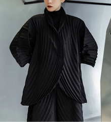 Pleated Plissé Jacket & Pant Set