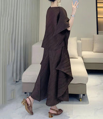 Designer Pleated 2-Piece Set