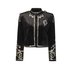 Luxury Velvet Cropped Jacket