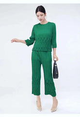 Petite Elegance Pleated 2-Piece