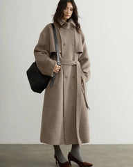 Luxury Wool-Blend Longline Coat