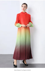 Truly Pleated Ombre Midi Dress