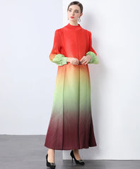 Truly Pleated Ombre Midi Dress