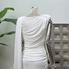 Luxury One-Shoulder Ruched Dress