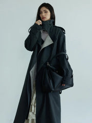 Luxury Oversized Two-Tone Trench Coat