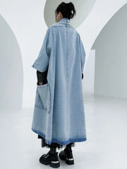 Oversized Avant-Garde Denim Coat