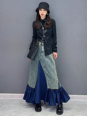 Beatrice Haute Couture Patchwork Denim Skirt