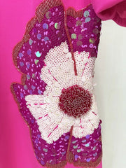 Luxury Puff-Sleeve Sequin Dress