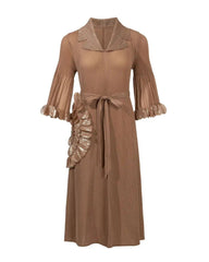 Elegant Floral Pleated Dress