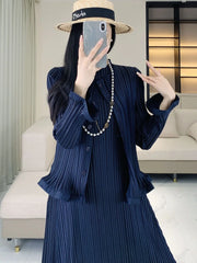 Luxury Pleats 2-Piece Dress Set