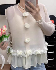 Luxury Pleated Cardigan