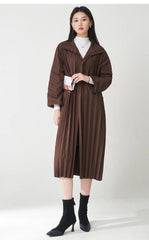 Luxury Plissé Duster Coat