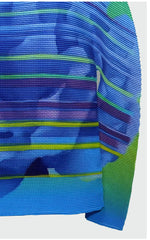 Floral Plissé Sculptural Top