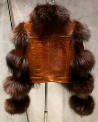 Couture Sheepskin & Fox Fur Coat