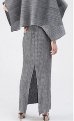 2-Piece Plissé Cape Dress