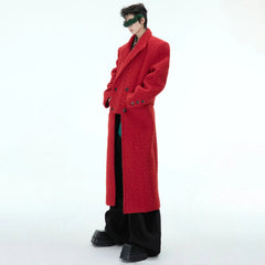 Men's Luxe Wool-Blend Long Coat