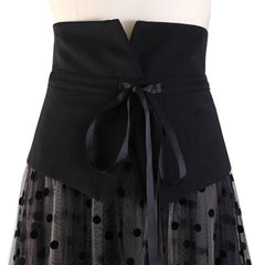 High-Waisted Polka Dot Tulle Skirt