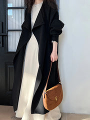 Luxury Drape-Front Trench Coat