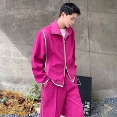 Men's Japanese Streetwear Sweatsuit 2-Piece Set