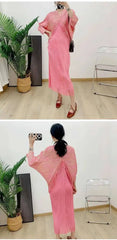 Luxury Pleated Tassel V-Neck Dress