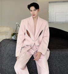 Men's Luxury Cutout Suit Set